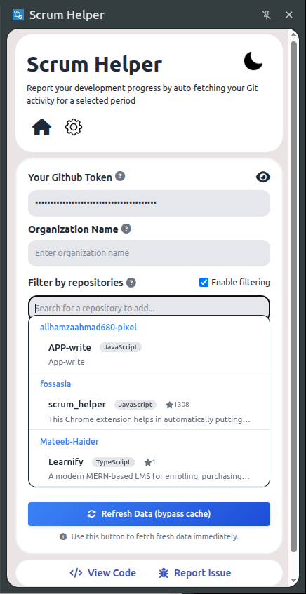 Scrum Helper standalone desktop mode